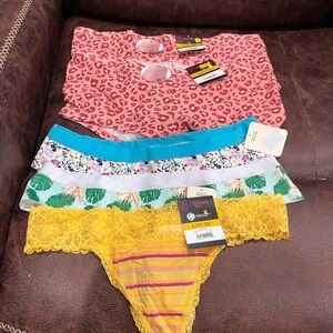 NOBO and love Libby Women's Panties Set - Pink, Yellow, Blue, Green